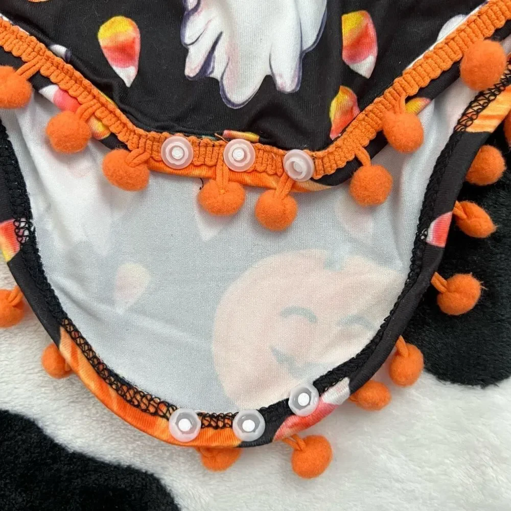 NWOT Baby Girl Halloween Romper & Bow 6-12 months